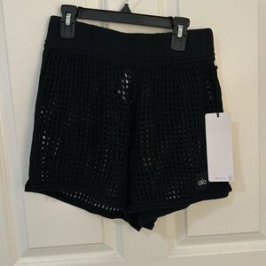 Alo Yoga Black Knit Shorts